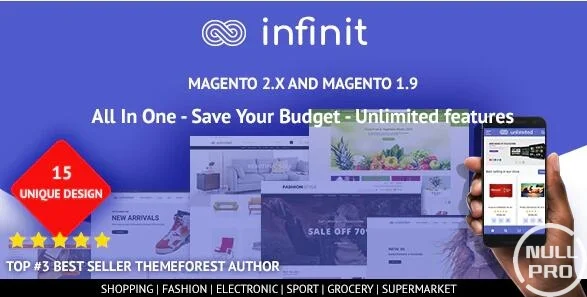 Ressource: 'Infinit - Mehrfunktionaler Anpassbare Magento 2 und 1 Themensatz'