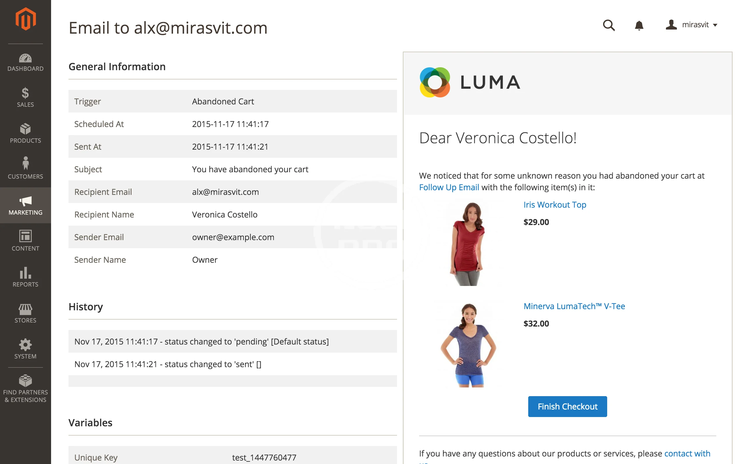 Ressource: 'Mirasvit Follow Up Email for Magento 2'