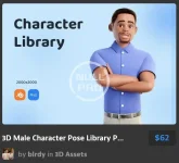 3D Male Character Pose Library Pack.jpg