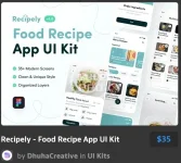 Recipely - Food Recipe App UI Kit.webp